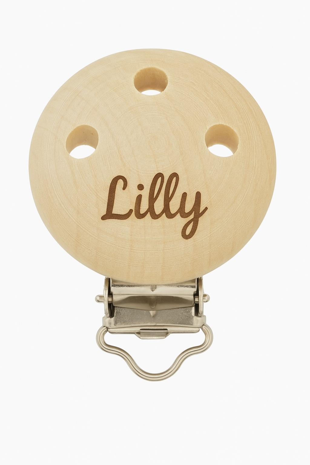Schnullerketten-Clips aus Holz | personalisiert | mit Namen | Sicher & Speichelfest | DIY Zubehör