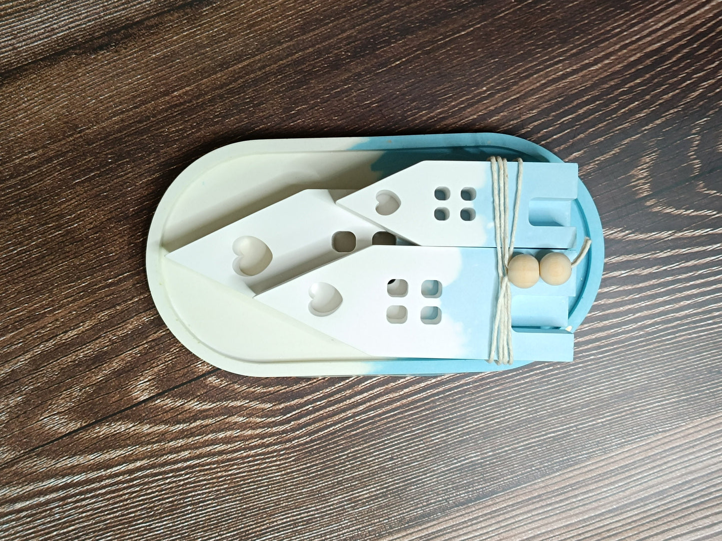 handgemachte Gips-Häuschen / Lichterhäuschen "Kamon" zur Deko, zum Einzug / Richtfest, oder als Geschenk / Geschenkidee