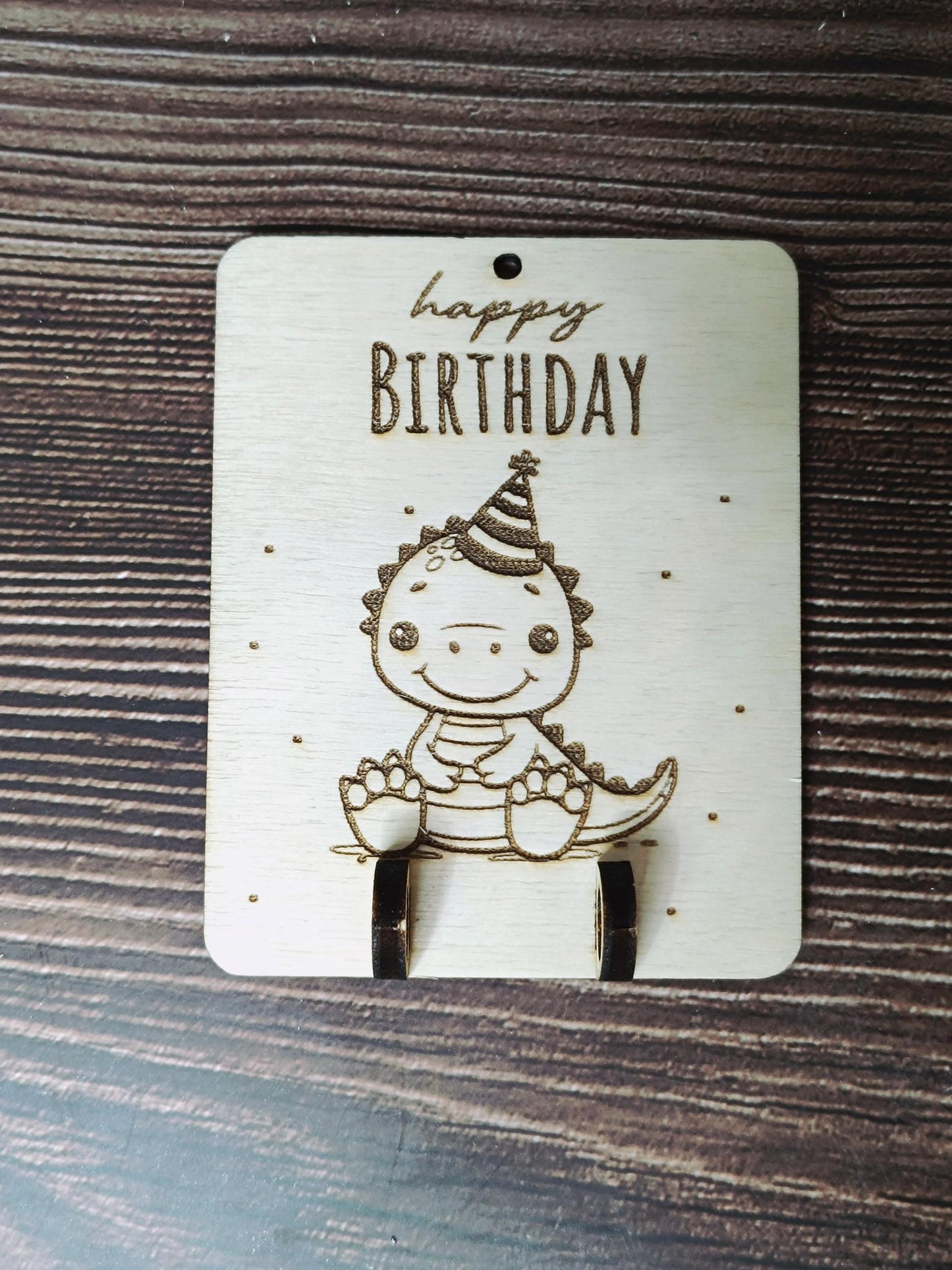 Personalisierter Holz Geldgeschenkanhänger mit Motiven – Nilpferd, Ente, Kuh, Monster, Roboter, Dino – Geschenkidee, Mitbringsel, Geburtstag