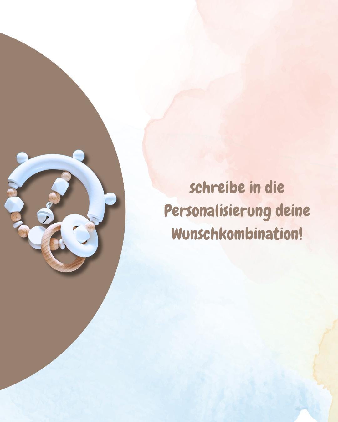 Schnullerketten-Set inkl. Greifling | personalisierbar mit Namen, Häkelperlen, Sterne, Herzen, zur Geburt, Babyparty, Taufe, Geburtsgeschenk