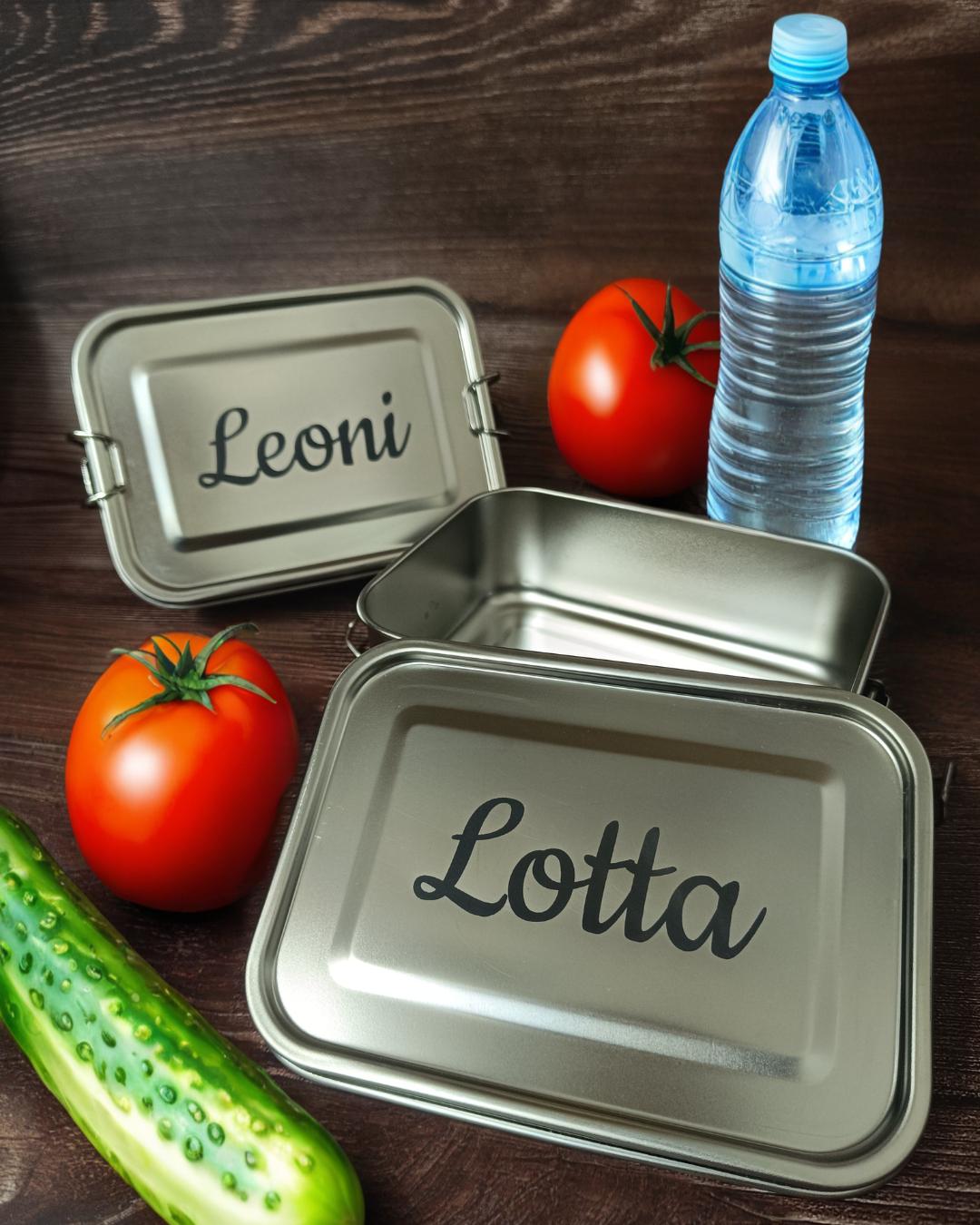 personalisierte Brotdose aus Edelstahl | Lunchbox mit Namen | Kita & Schule | nachhaltige Vesperdose | Geschenk für Kinder | Vesperbox