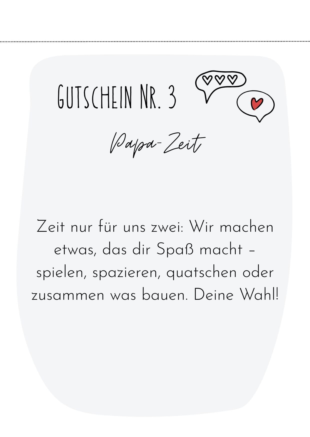 Vatertags-Gutscheinheft zum Ausdrucken | PDF | 5 liebevolle Gutscheine für Papa | DIY Geschenk | digital | Download | Last-Minute Idee