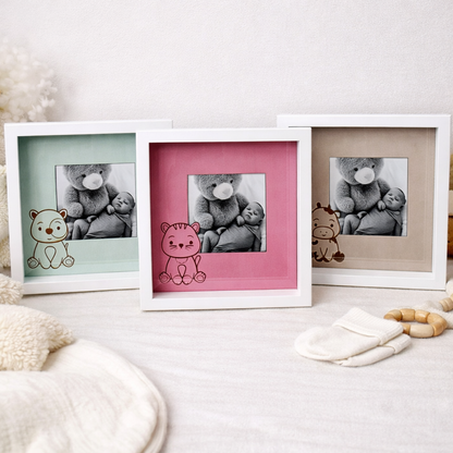 Personalisierter Bilderrahmen mit Name – Geschenk zur Geburt, Taufe oder Kinderzimmer Deko | Baby Geschenk individuell