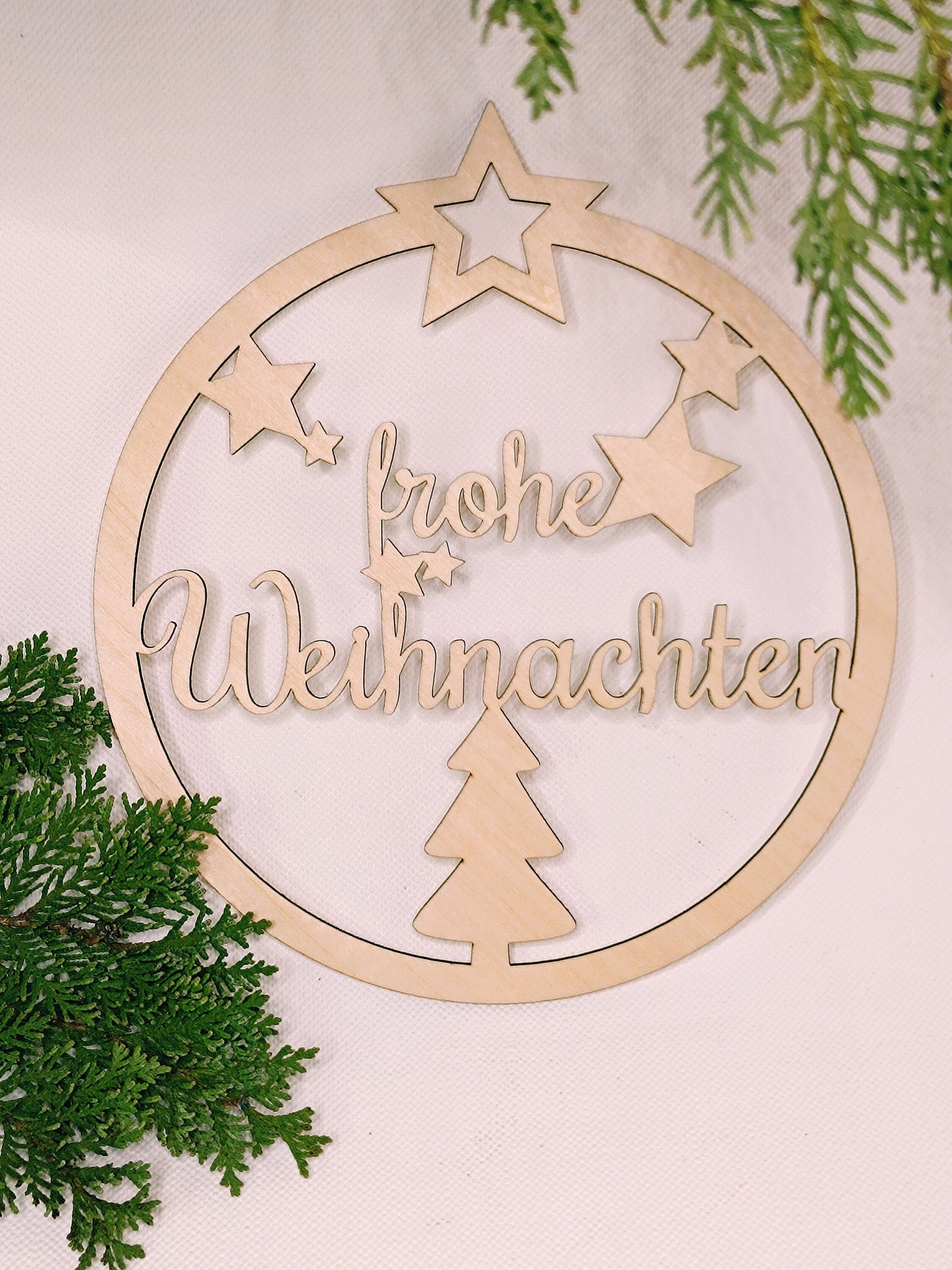 Weihnachtskranz, Türkranz, Tannenbaum, Sterne, Weihnachtsbaum