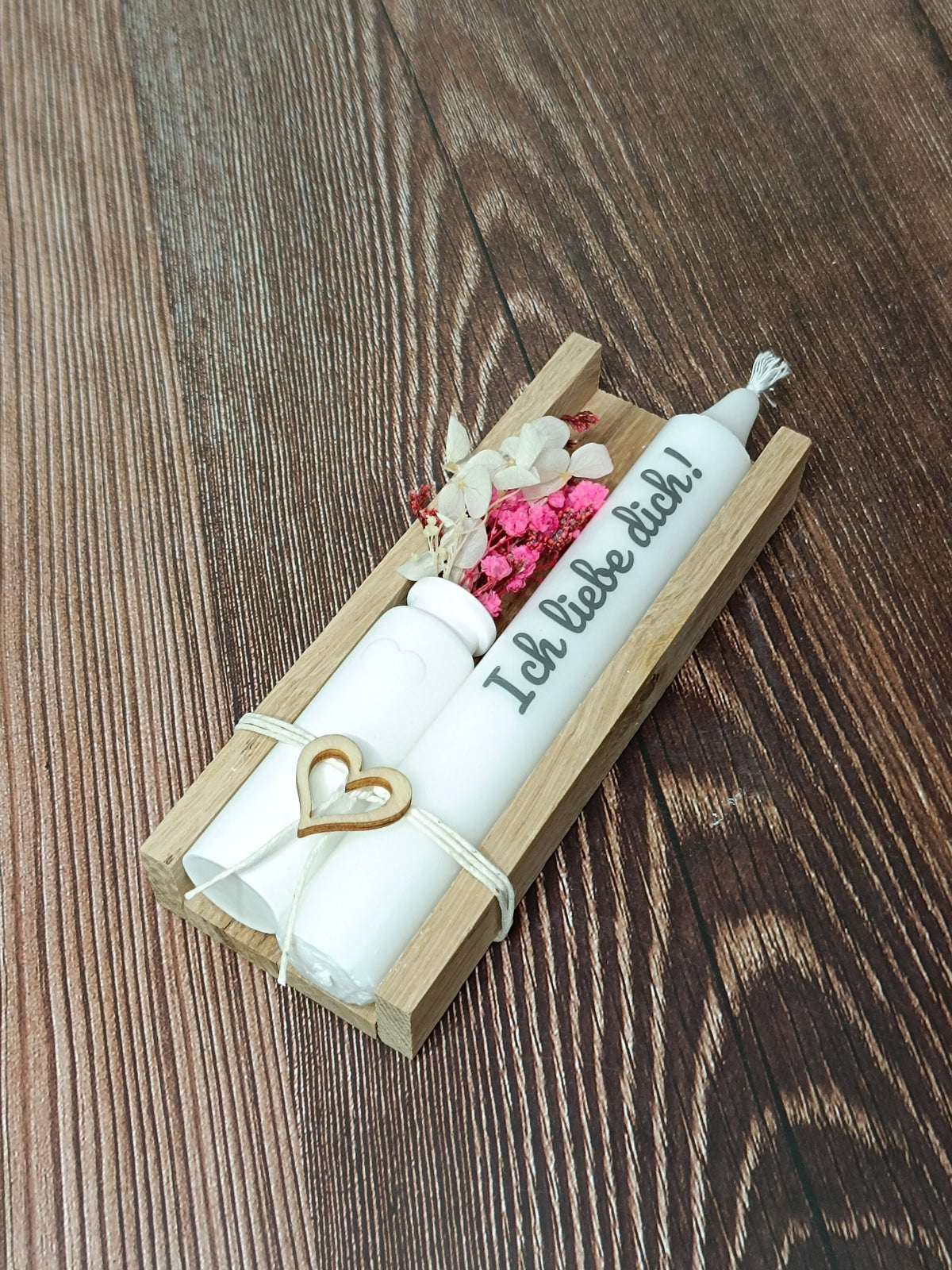 Geschenk / Geschenkidee mit personalisierter Kerze mit Wunschtext, Mit – LisaDesignsHN