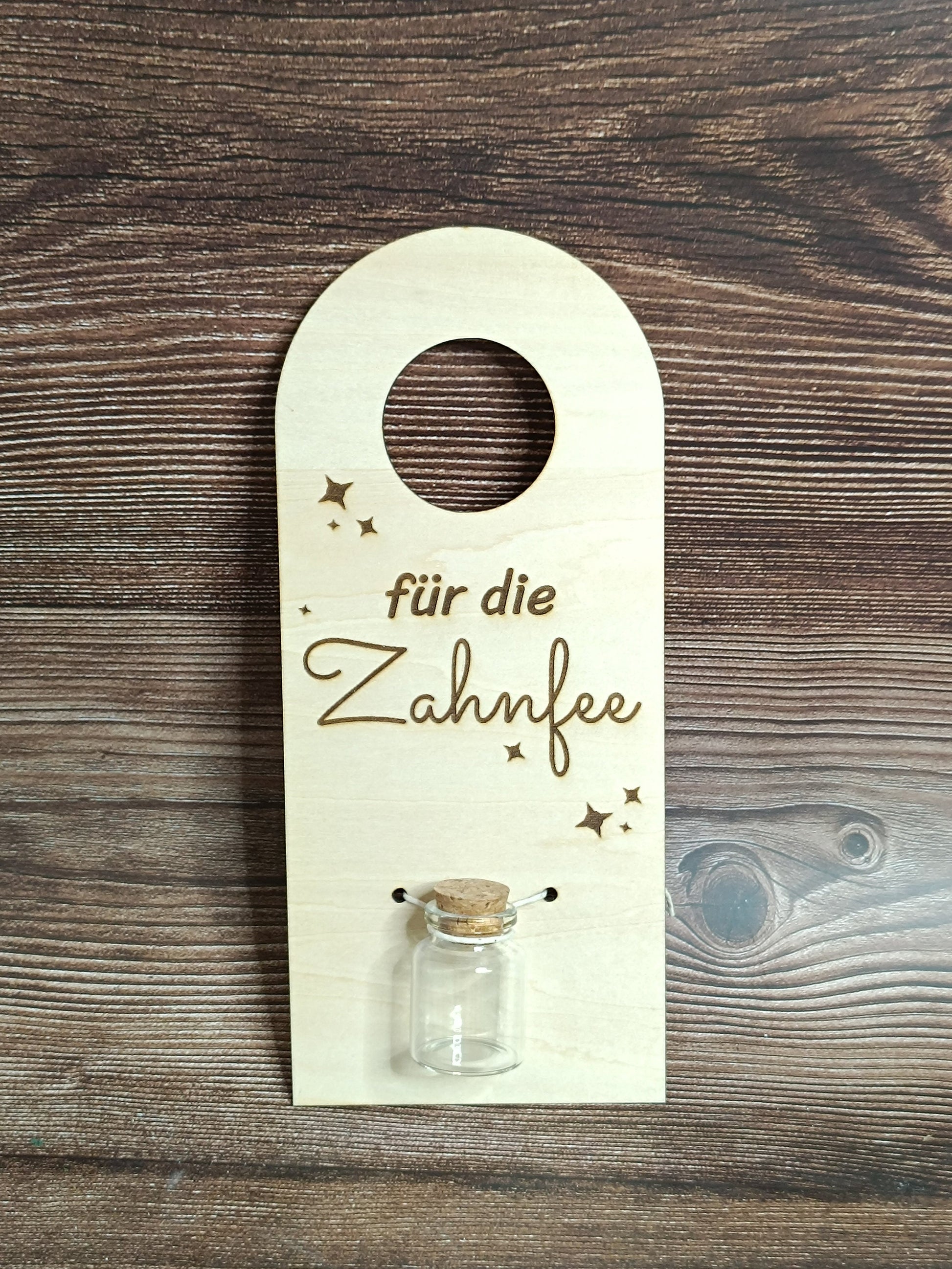 Milchzahnbox mit Türschild für die Zahnfee, personalisierter Name, Aufbewahrung für Milchzähne, als Geschenk zur Einschulung, Geburtstag