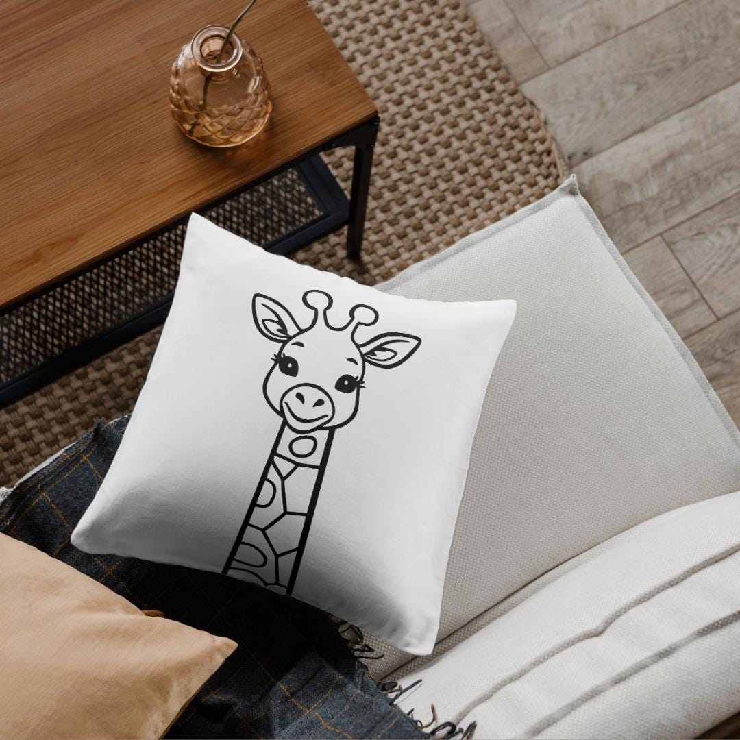 Giraffenkopf digital Download – .svg, .jpg, .dxf, .png Datei für Laser, Plotter, CNC, Kinderzimmer Deko & DIY Tiermotiv