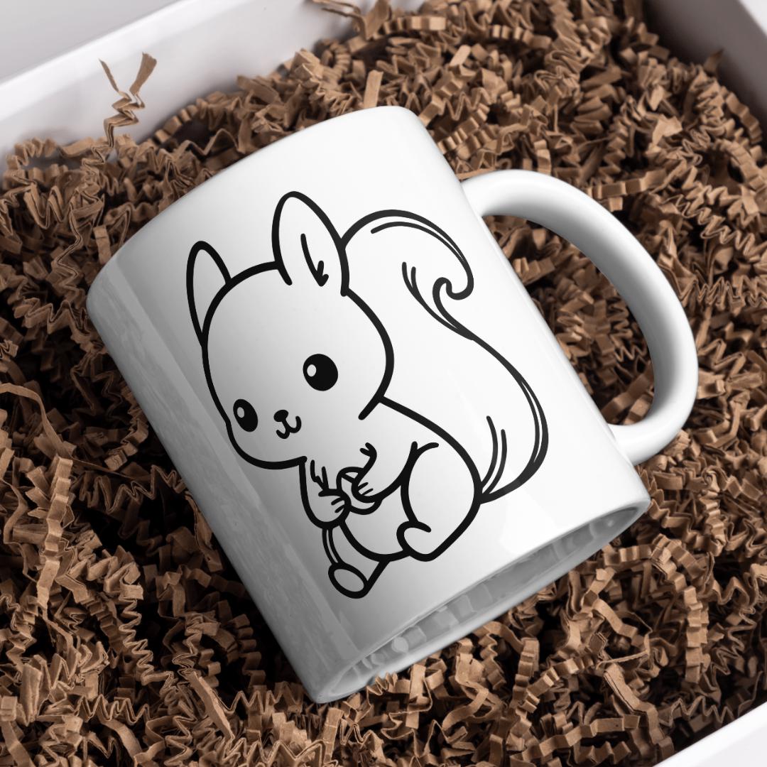 Eichhörnchen digital Download – .svg, .jpg, .dxf, .png Datei für Laser, Plotter, CNC, Kinderzimmer Deko & DIY Tiermotiv