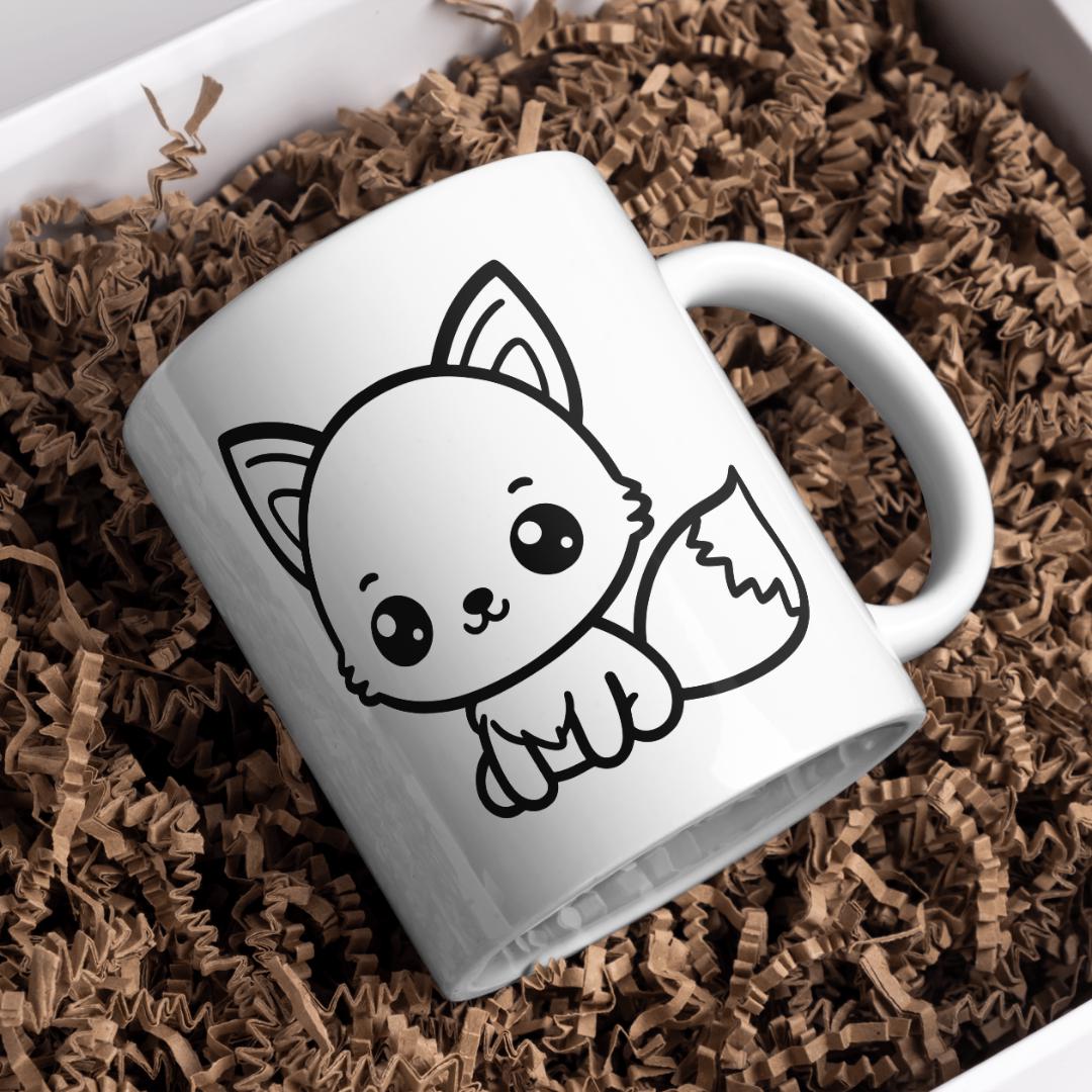 süßer Fuchs digital Download – .svg, .jpg, .dxf, .png Datei für Laser, Plotter, CNC, Kinderzimmer Deko & DIY Tiermotiv