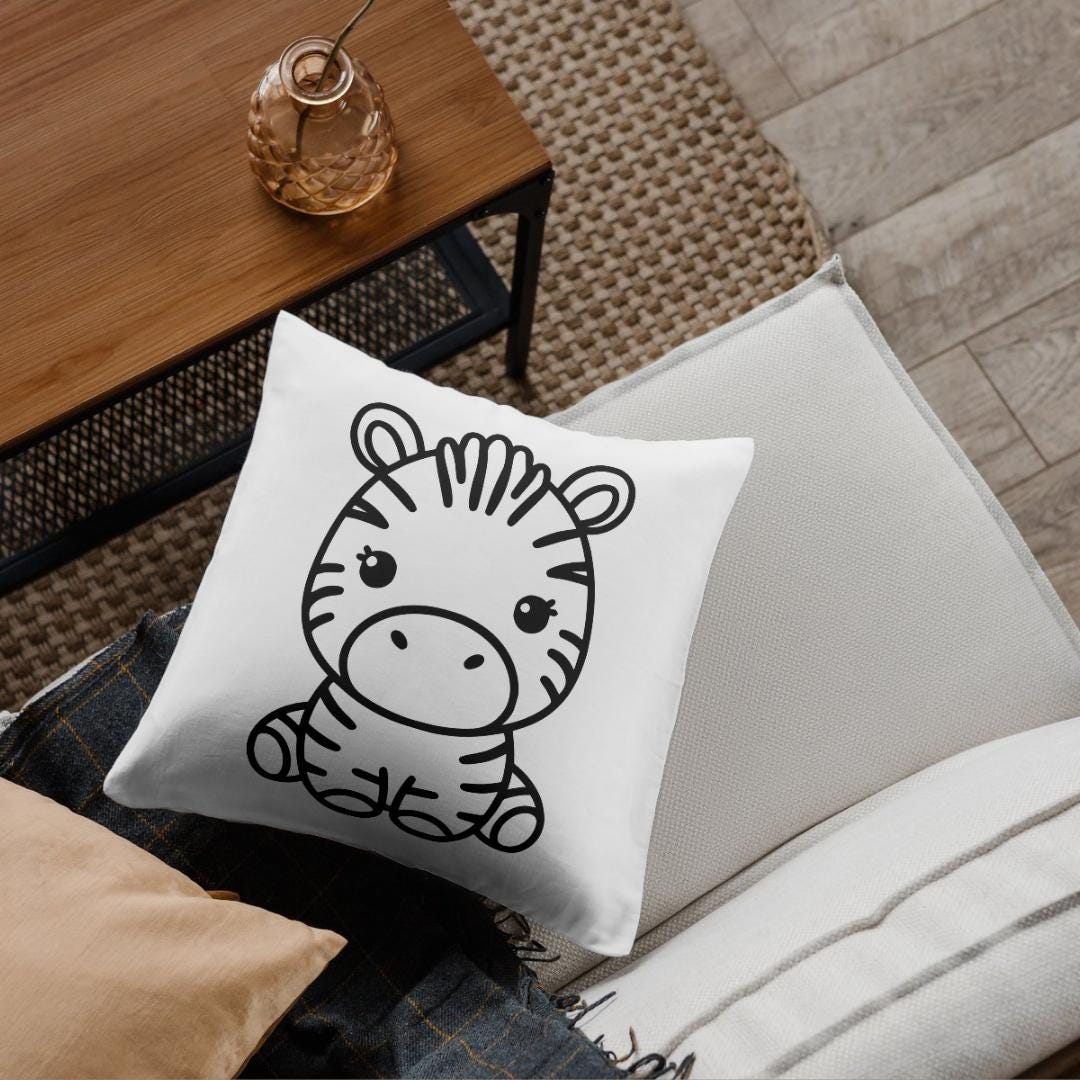 süßes Zebra digital Download – .svg, .jpg, .dxf, .png Datei für Laser, Plotter, CNC, Kinderzimmer Deko & DIY Tiermotiv