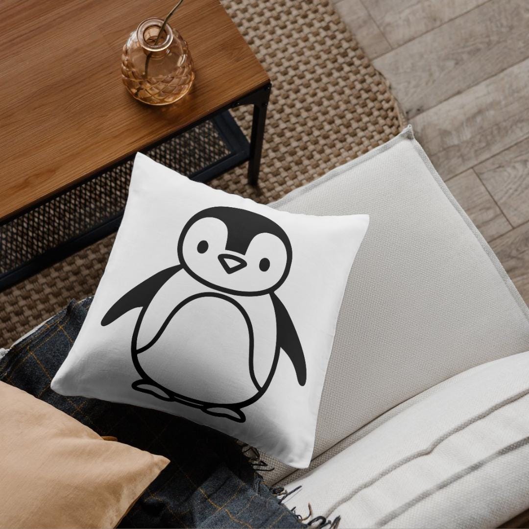 süßer Pinguin digital Download – .svg, .jpg, .dxf, .png Datei für Laser, Plotter, CNC, Kinderzimmer Deko & DIY Tiermotiv