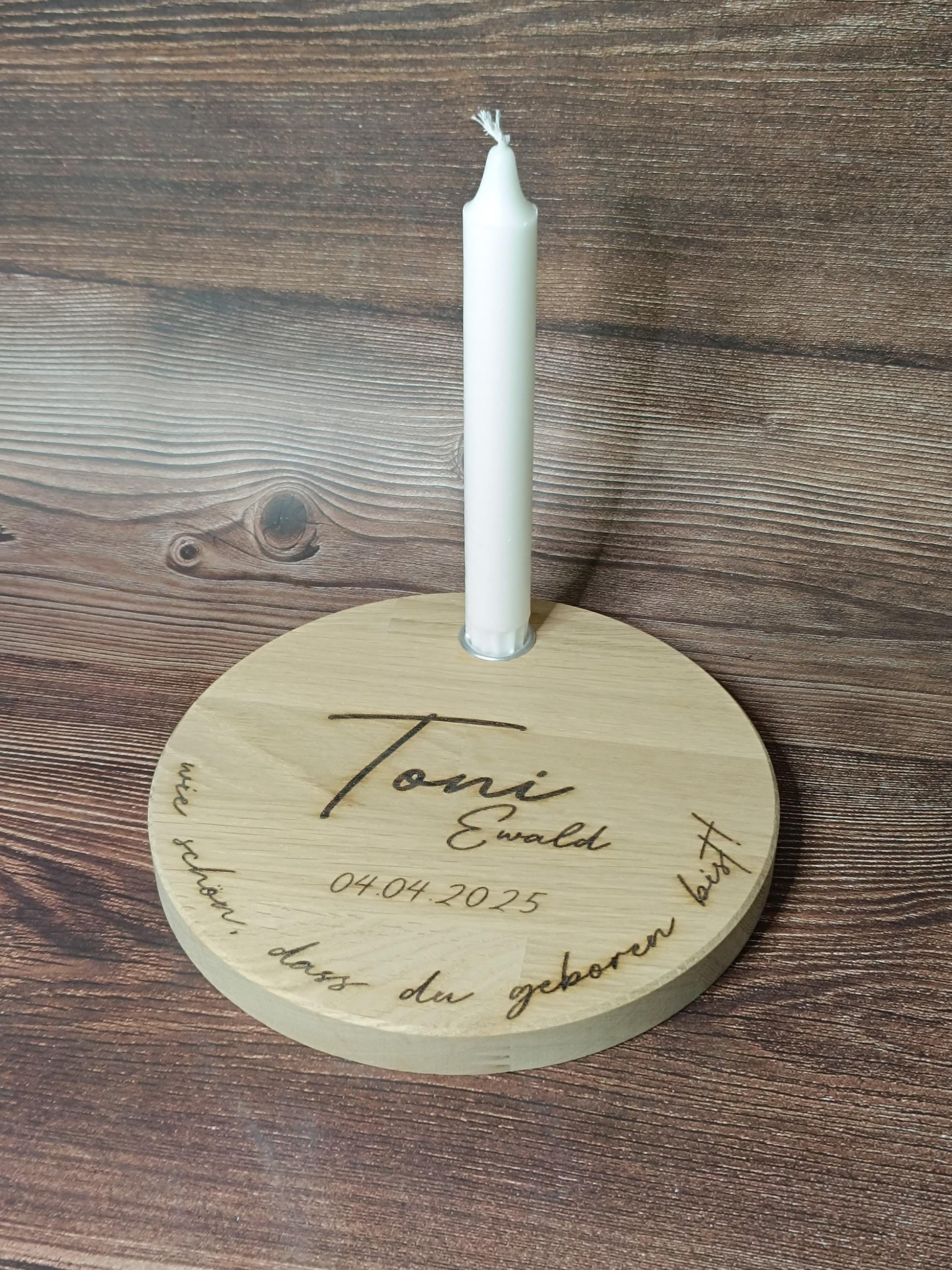 Geburtstagsbrettchen mit individueller Gravierung für Geburtstag mit Wunschtext, personalisierbar, persönlich, originell, aus Holz, Geburt