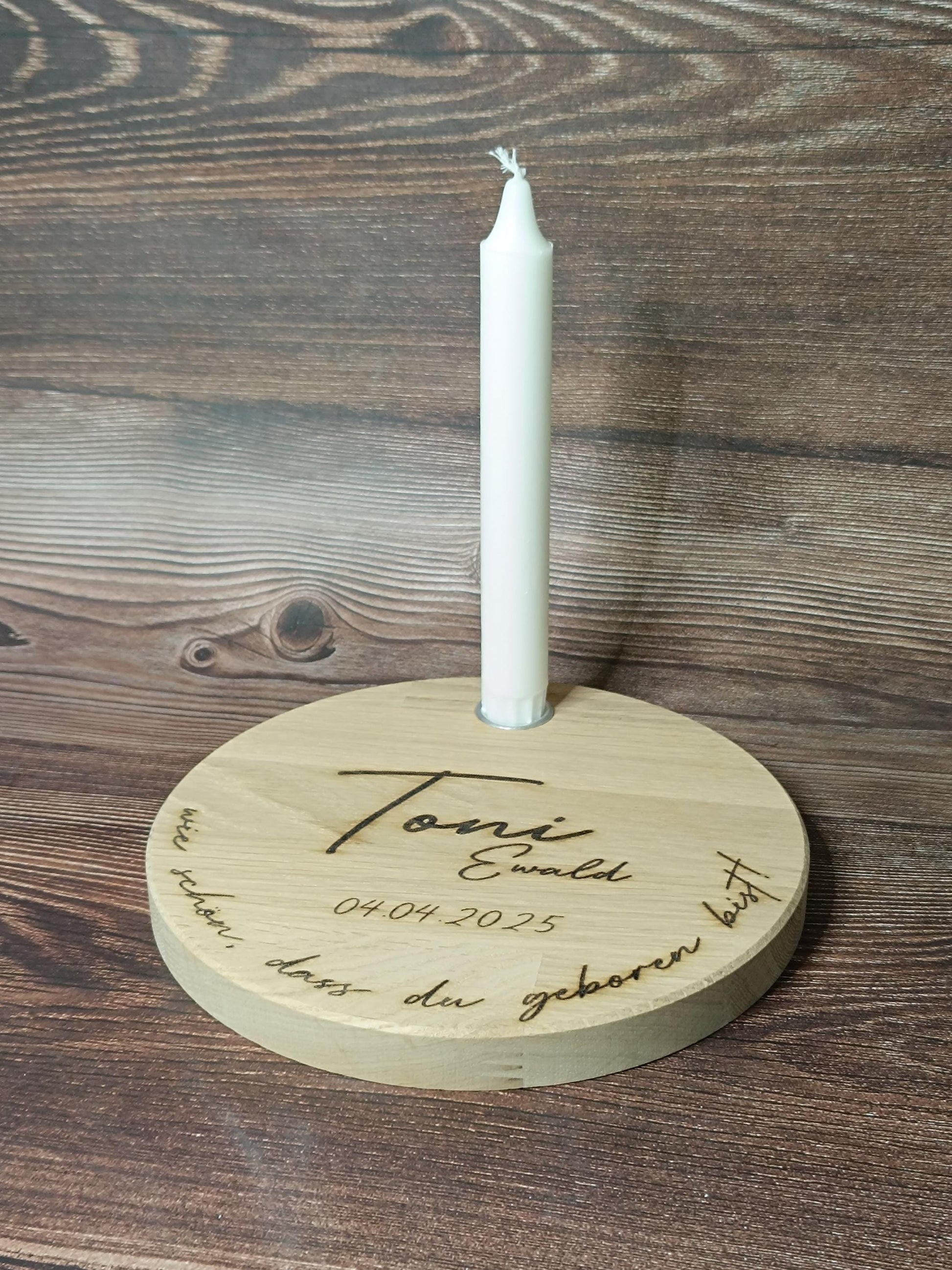 Geburtstagsbrettchen mit individueller Gravierung für Geburtstag mit Wunschtext, personalisierbar, persönlich, originell, aus Holz, Geburt