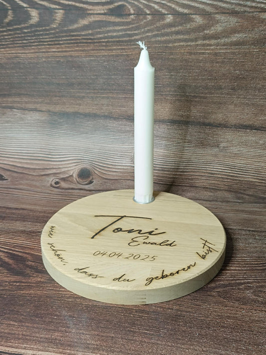 Geburtstagsbrettchen mit individueller Gravierung für Geburtstag mit Wunschtext, personalisierbar, persönlich, originell, aus Holz, Geburt