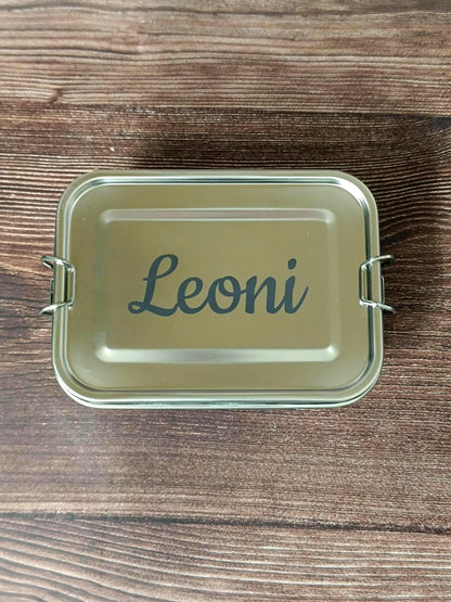 personalisierte Brotdose aus Edelstahl | Lunchbox mit Namen | Kita & Schule | nachhaltige Vesperdose | Geschenk für Kinder | Vesperbox