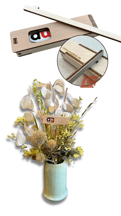 Personalisierte DU-Box aus Holz mit Gravur – Wunschtext & Symbol – Geschenk für Freundin, Mama, Papa, Lehrer, Partner, kleine Aufmerksamkeit