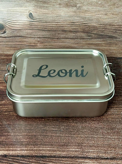 personalisierte Brotdose aus Edelstahl | Lunchbox mit Namen | Kita & Schule | nachhaltige Vesperdose | Geschenk für Kinder | Vesperbox