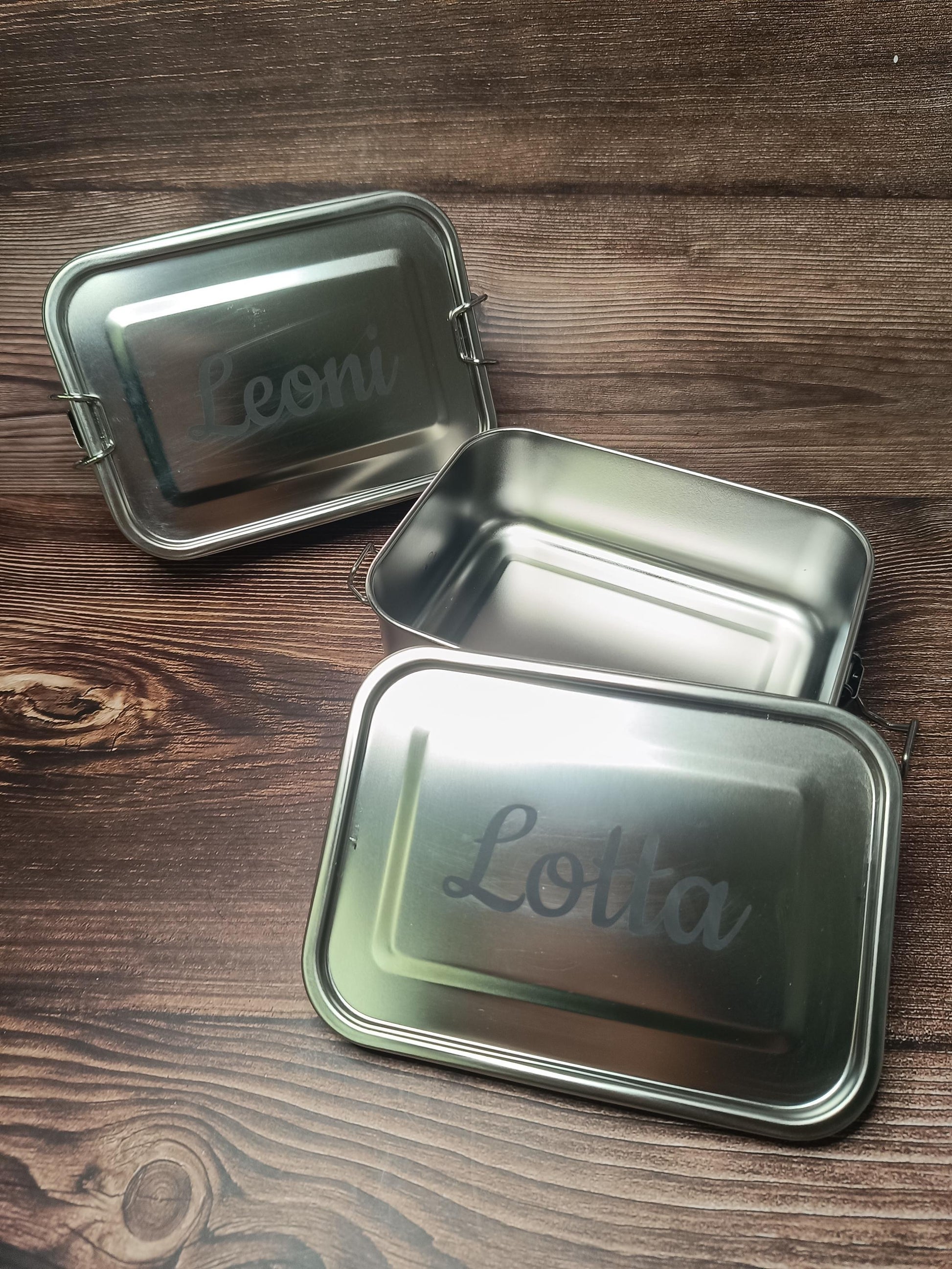 personalisierte Brotdose aus Edelstahl | Lunchbox mit Namen | Kita & Schule | nachhaltige Vesperdose | Geschenk für Kinder | Vesperbox