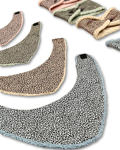 Kinder Halstuch und Stirnband Set | Leo Halstuch Baby & Kind | Teddy Fleece | wendbar | warm und weich | verschiedene Größen und Farben