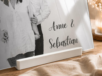 Personalisierter Spiegel mit Foto & Gravur | Geschenk für Paare | Hochzeitsgeschenk | Erinnerungsgeschenk A4 | Geschenkidee | Spiegelgravur