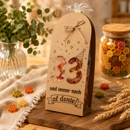 Nudelgeschenk mit Wunschmotiv & Spruch | Kleine Aufmerksamkeit | Geburtstag |Geburtstagsgeschenk | Lustiges Pasta Geschenk | Mitbringsel