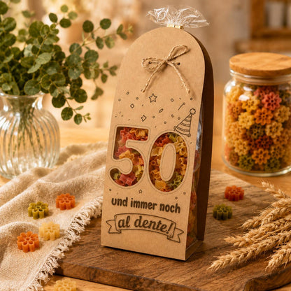 Nudelgeschenk mit Wunschmotiv & Spruch | Kleine Aufmerksamkeit | Geburtstag |Geburtstagsgeschenk | Lustiges Pasta Geschenk | Mitbringsel