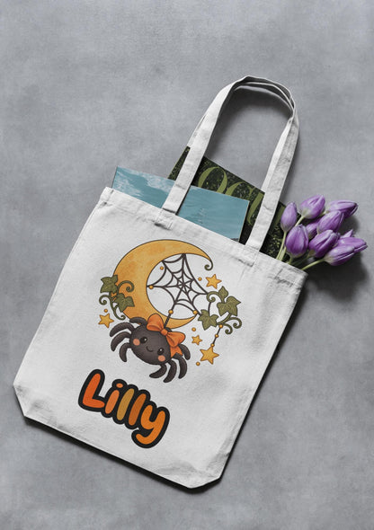 Personalisierte Halloween Tasche Kinder mit Name | Süßes oder Saures / Trick or Treat Beutel | kleine Baumwolltasche Wunschmotiv