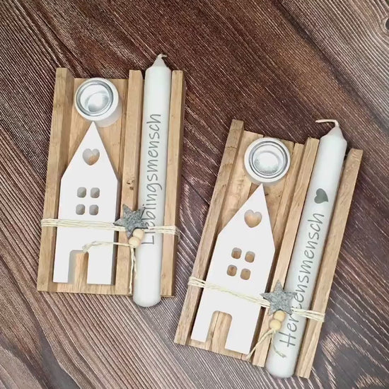 Geschenkverpackung / Geschenkidee mit Engel und personalisierte Kerze mit Wunschtext, als Mitbringsel, kleines Geschenk, Trauer, Kommunion