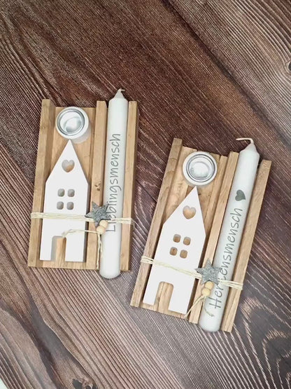 Geschenkverpackung / Geschenkidee mit Engel und personalisierte Kerze mit Wunschtext, als Mitbringsel, kleines Geschenk, Trauer, Kommunion